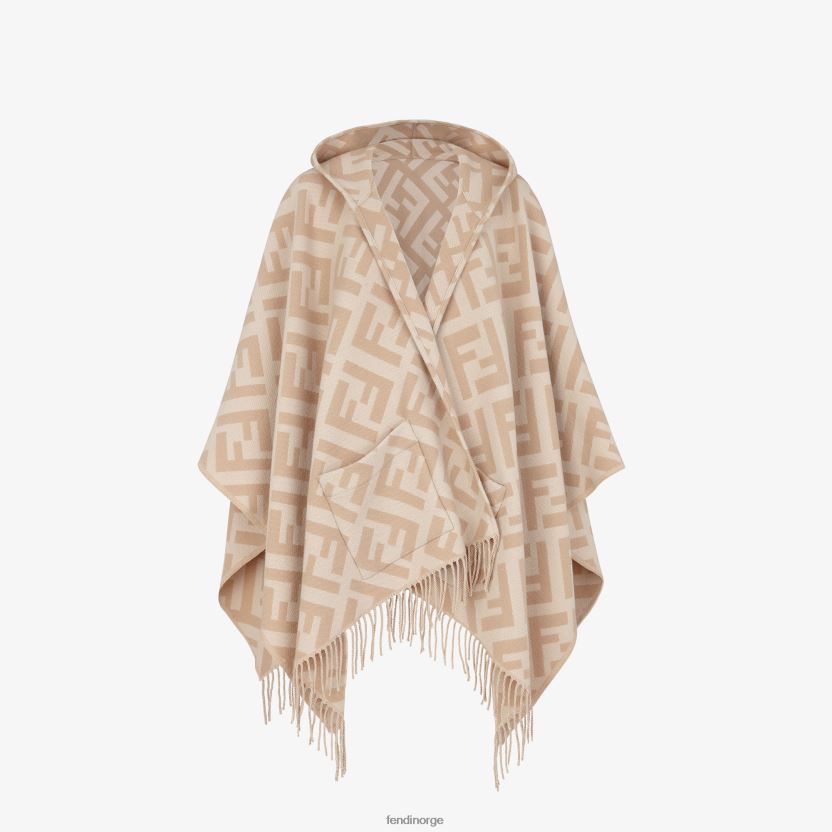 Fendi kvinner kashmir poncho NXB4XN274 beige tilbehør