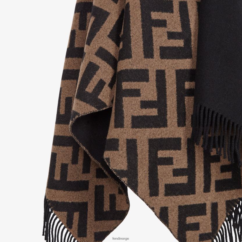 Fendi kvinner ull og kashmir poncho NXB4XN272 flerfarget tilbehør