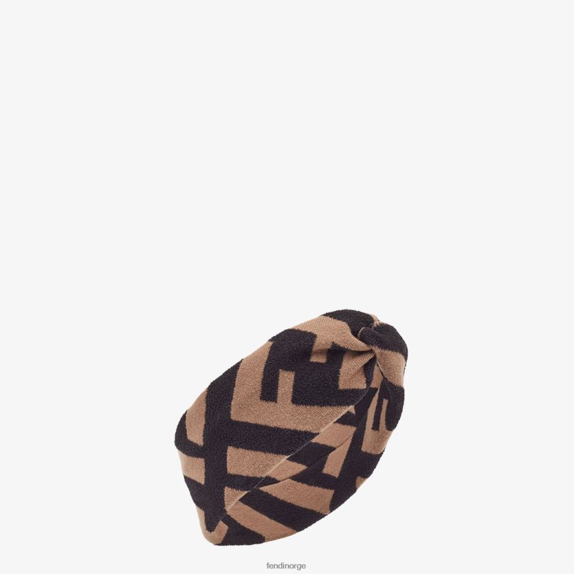Fendi kvinner multiull- og viskosebånd NXB4XN284 brun tilbehør