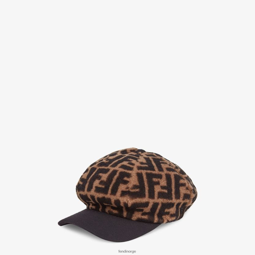 Fendi kvinner baseballcap i shearling NXB4XN464 brun tilbehør