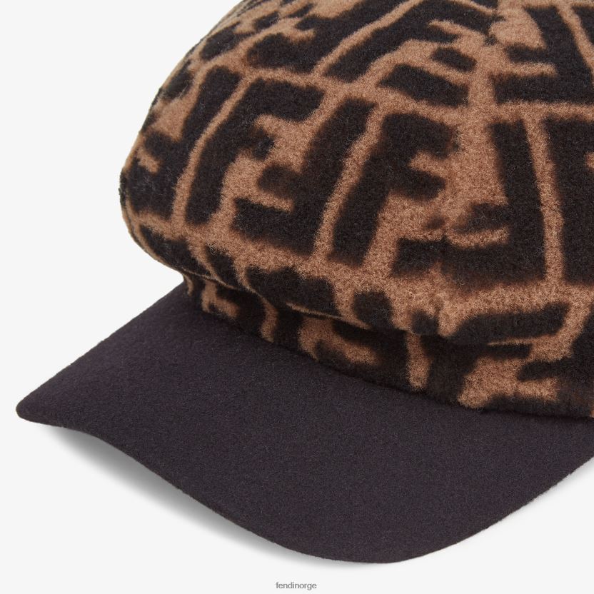 Fendi kvinner baseballcap i shearling NXB4XN464 brun tilbehør