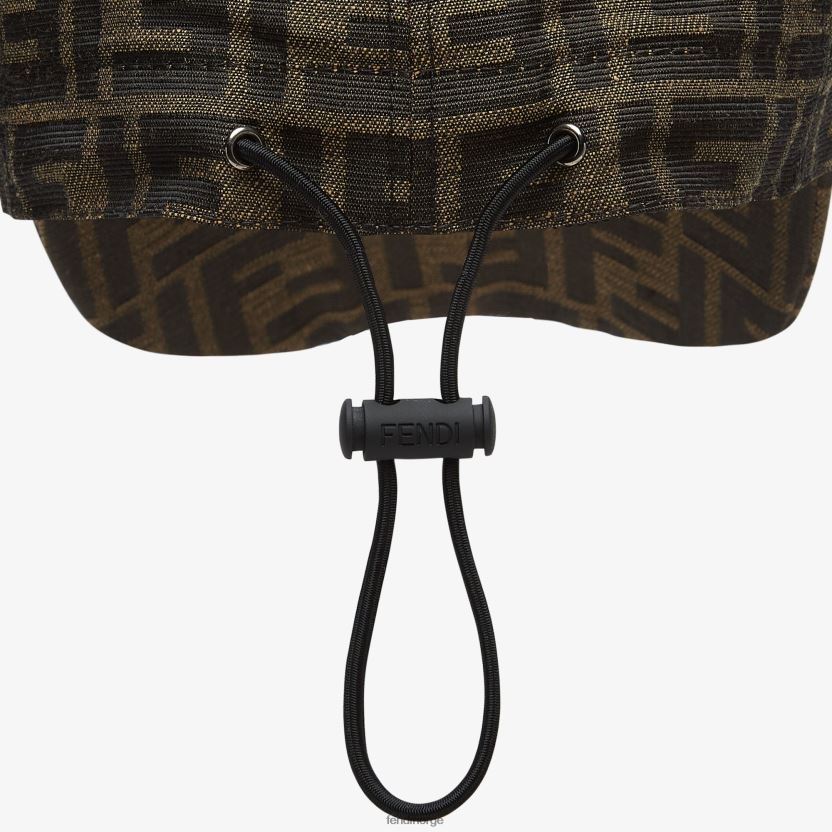 Fendi kvinner ff baseballhette i jacquardstoff NXB4XN288 brun tilbehør