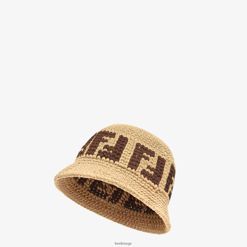 Fendi kvinner ff cloche i bomull NXB4XN166 beige tilbehør