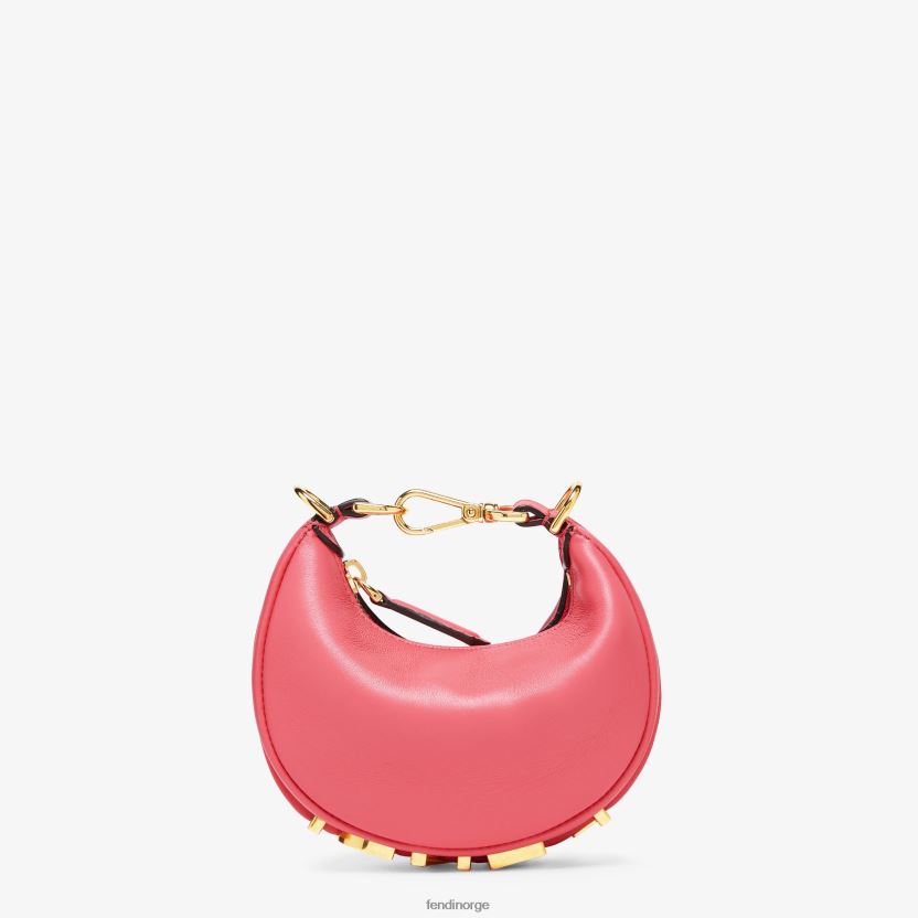 Fendi kvinner nano grafisk lær sjarm NXB4XN222 rosa tilbehør