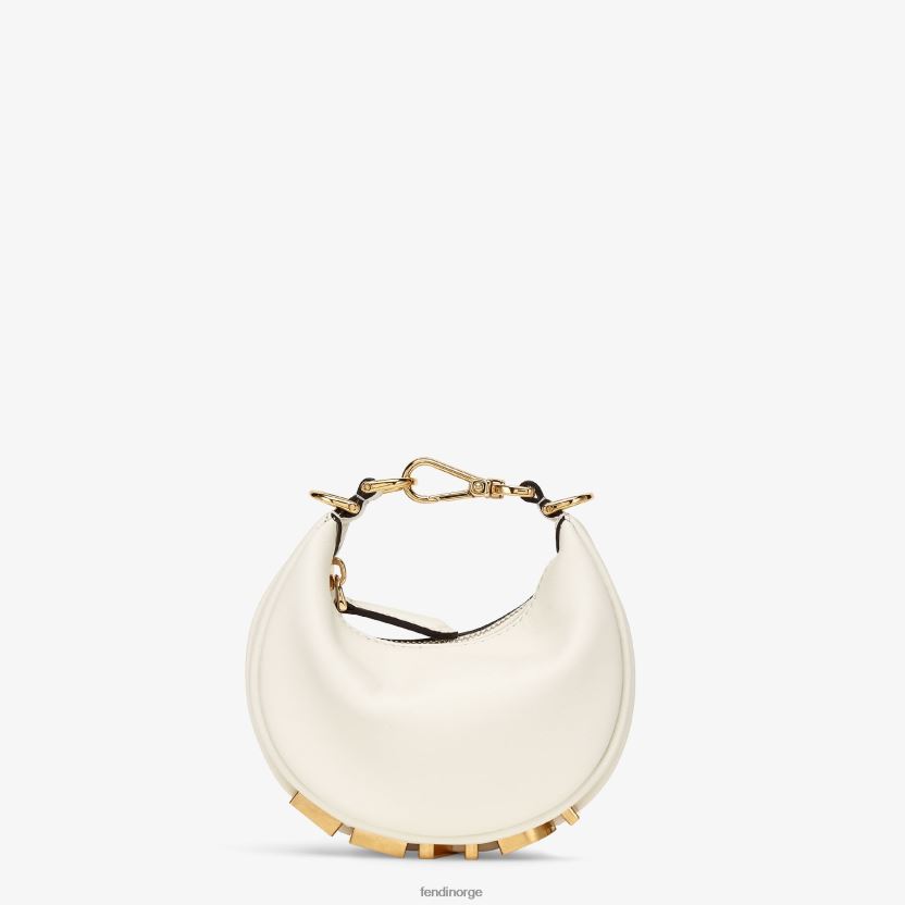 Fendi kvinner nano grafisk lær sjarm NXB4XN79 hvit tilbehør