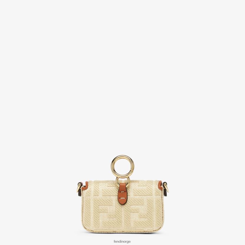 Fendi kvinner naturlig raffia sjarm NXB4XN92 beige tilbehør