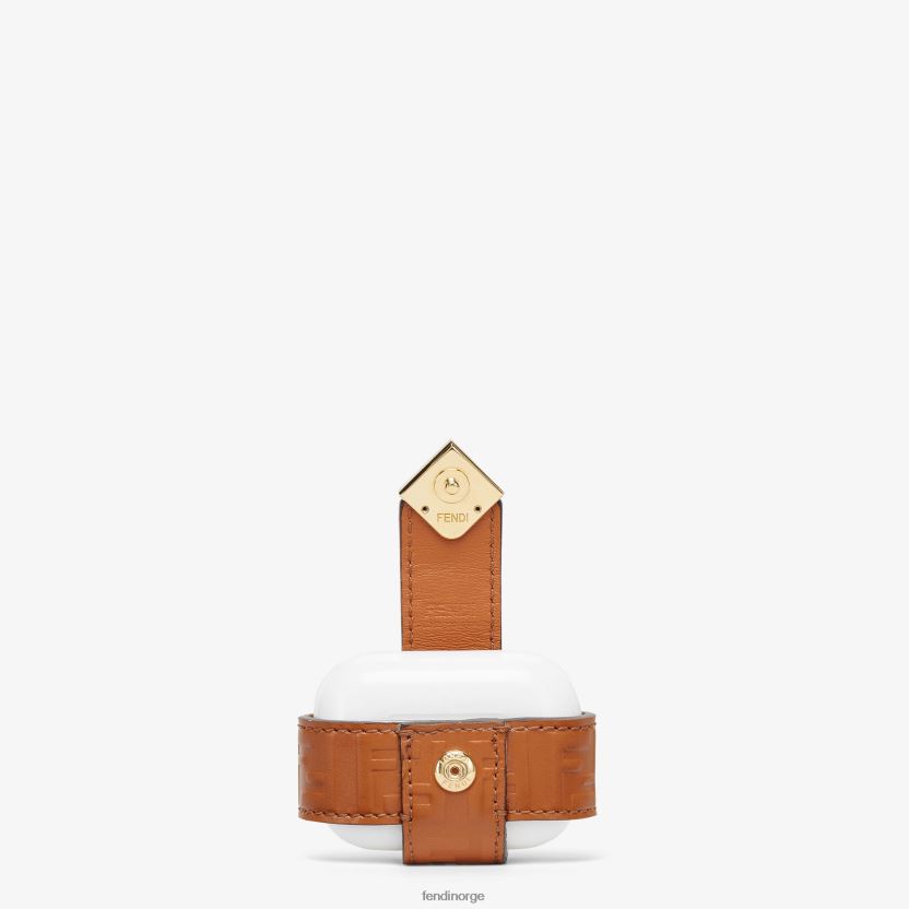 Fendi kvinner ff diamonds airpods pro lær sjarm NXB4XN75 brun tilbehør