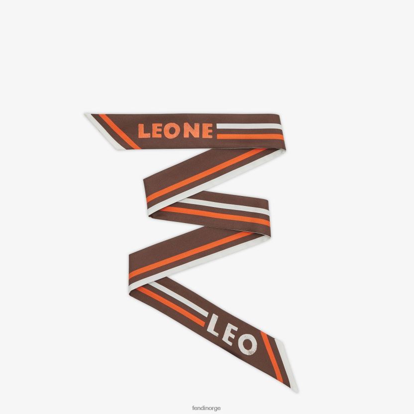 Fendi kvinner innpakket silkebandeau NXB4XN106 brun tilbehør