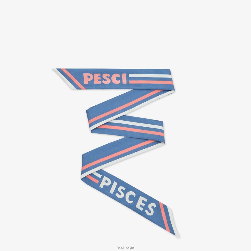 Fendi kvinner innpakket silkebandeau NXB4XN109 blå tilbehør