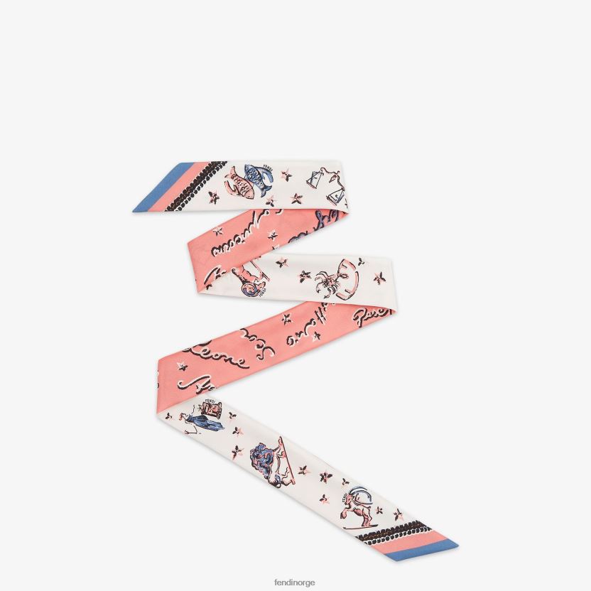 Fendi kvinner innpakket silkebandeau NXB4XN10 rosa tilbehør