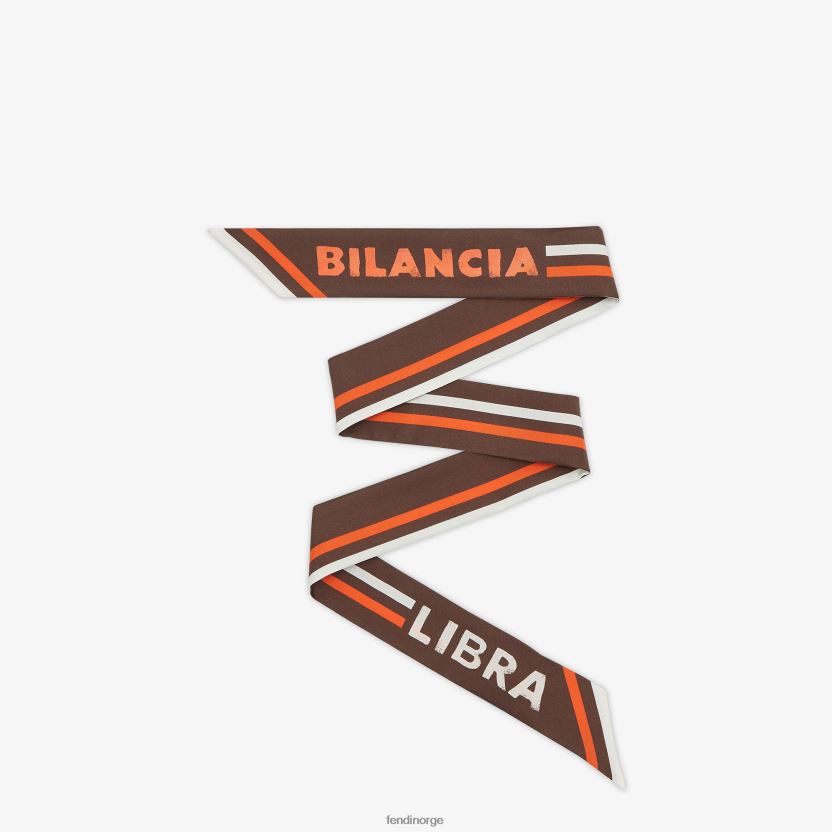 Fendi kvinner innpakket silkebandeau NXB4XN113 brun tilbehør