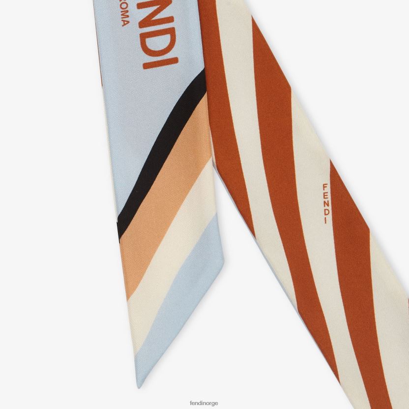 Fendi kvinner innpakket silkebandeau NXB4XN495 lyse blå tilbehør