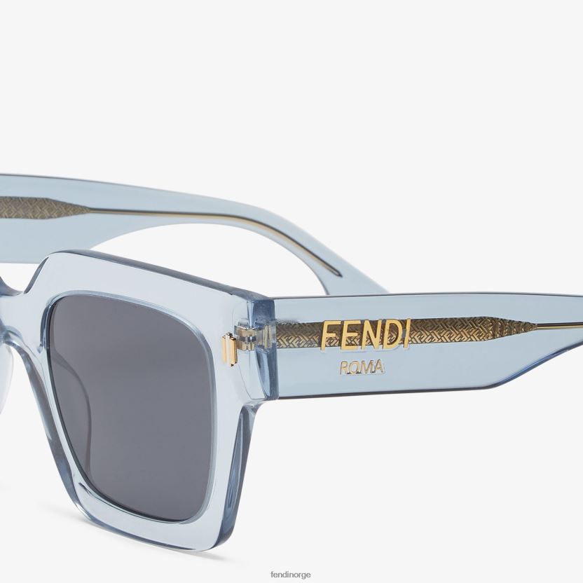 Fendi kvinner acetat solbriller med lavtsittende bro NXB4XN181 lyse blå tilbehør
