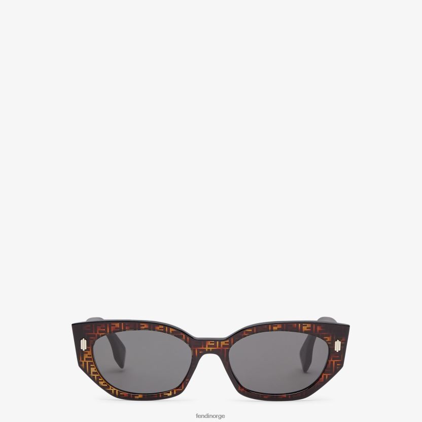 Fendi kvinner ff havana og acetat solbriller NXB4XN369 svart tilbehør