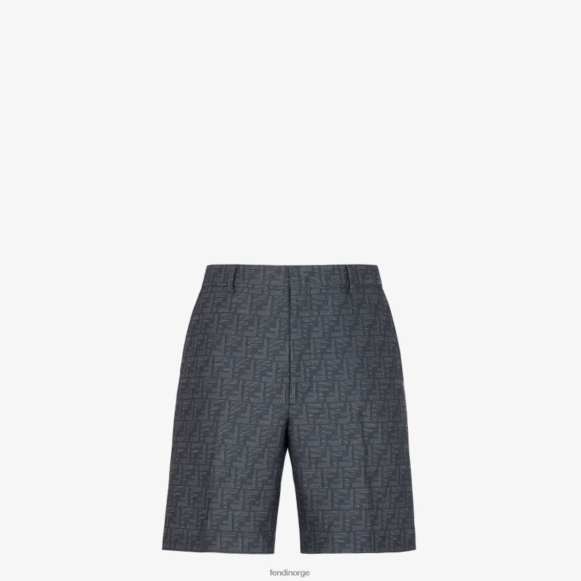 Fendi menn bukser i jacquardstoff NXB4XN1918 blå klær