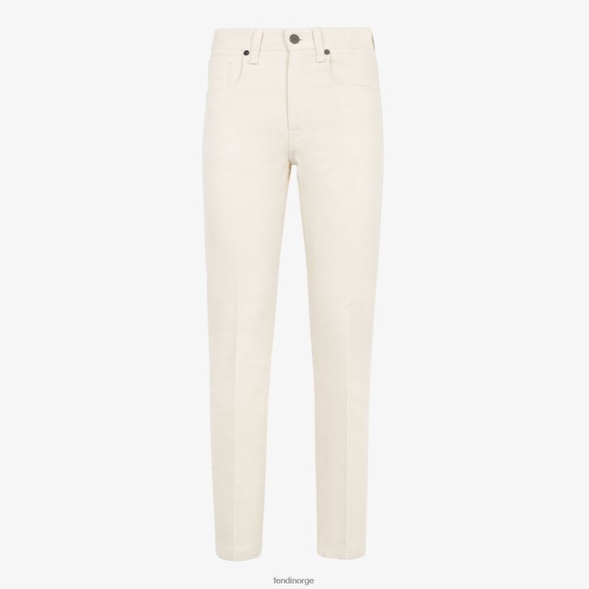 Fendi menn denim bukser NXB4XN2120 hvit klær