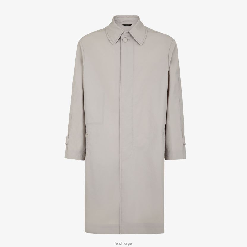 Fendi menn nylon trenchcoat NXB4XN2057 grå klær