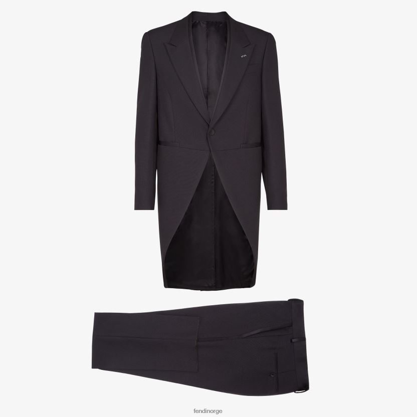 Fendi menn ulldress NXB4XN2198 svart klær