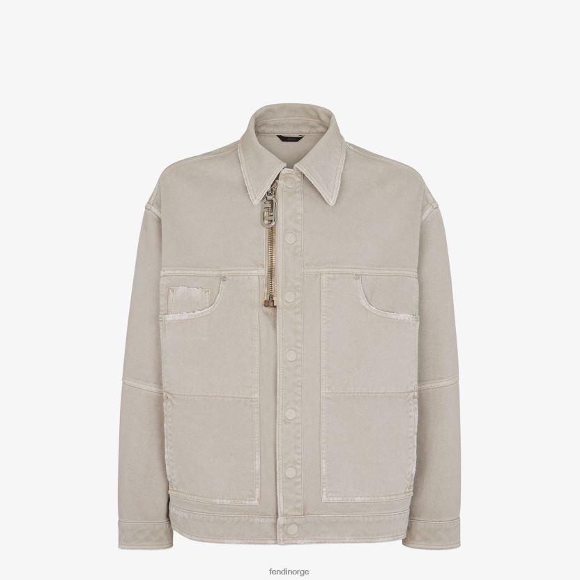 Fendi menn dongerijakke NXB4XN1929 beige klær