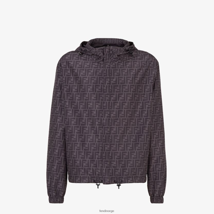 Fendi menn nylon jakke NXB4XN2130 svart klær