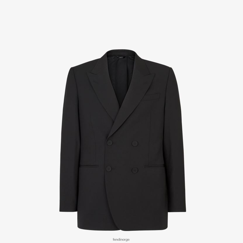 Fendi menn ull blazer NXB4XN2066 svart klær