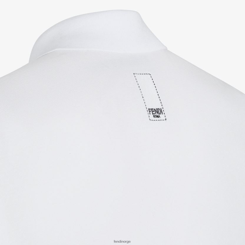 Fendi menn bomulls poloskjorte NXB4XN2137 hvit klær