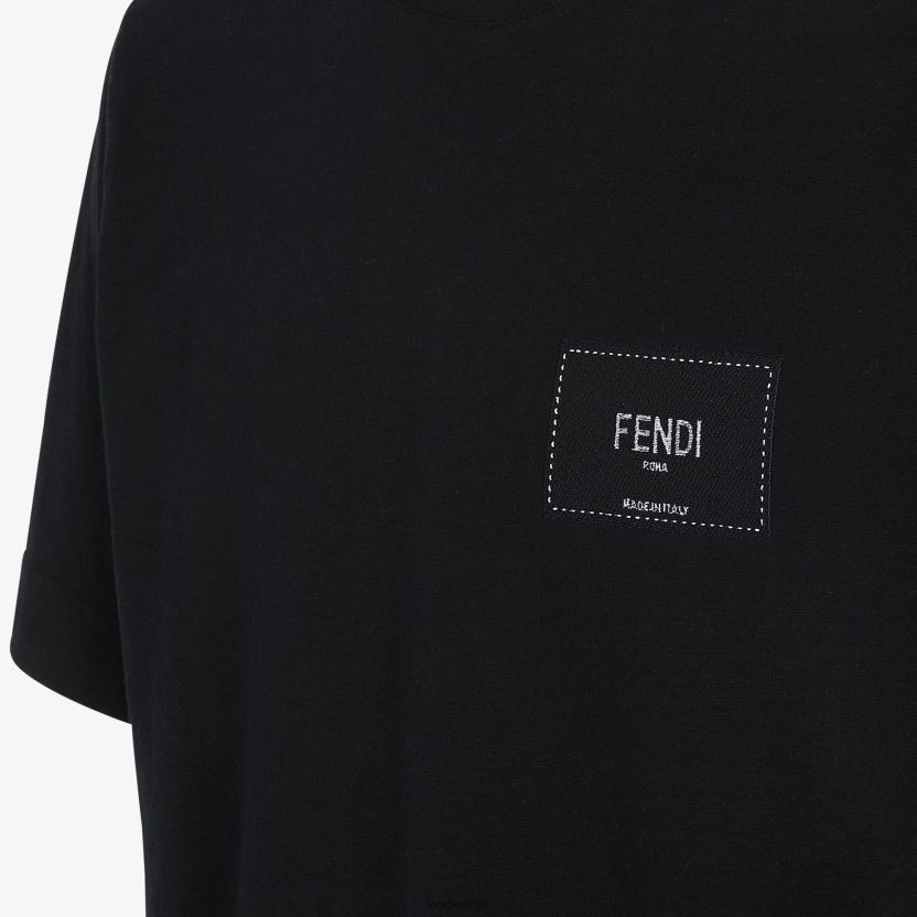 Fendi menn jersey t-skjorte NXB4XN2059 svart klær