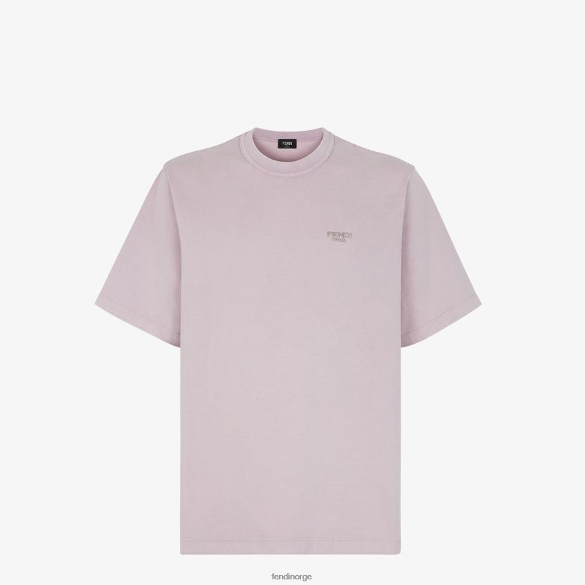 Fendi menn lilla jersey t-skjorte NXB4XN1963 lilla klær