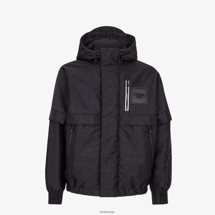 Fendi menn dunjakke i teknisk stoff NXB4XN2101 svart klær