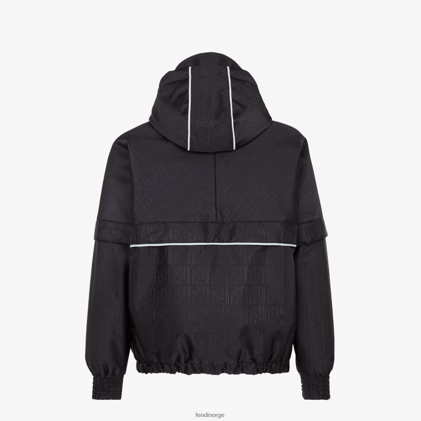 Fendi menn dunjakke i teknisk stoff NXB4XN2101 svart klær