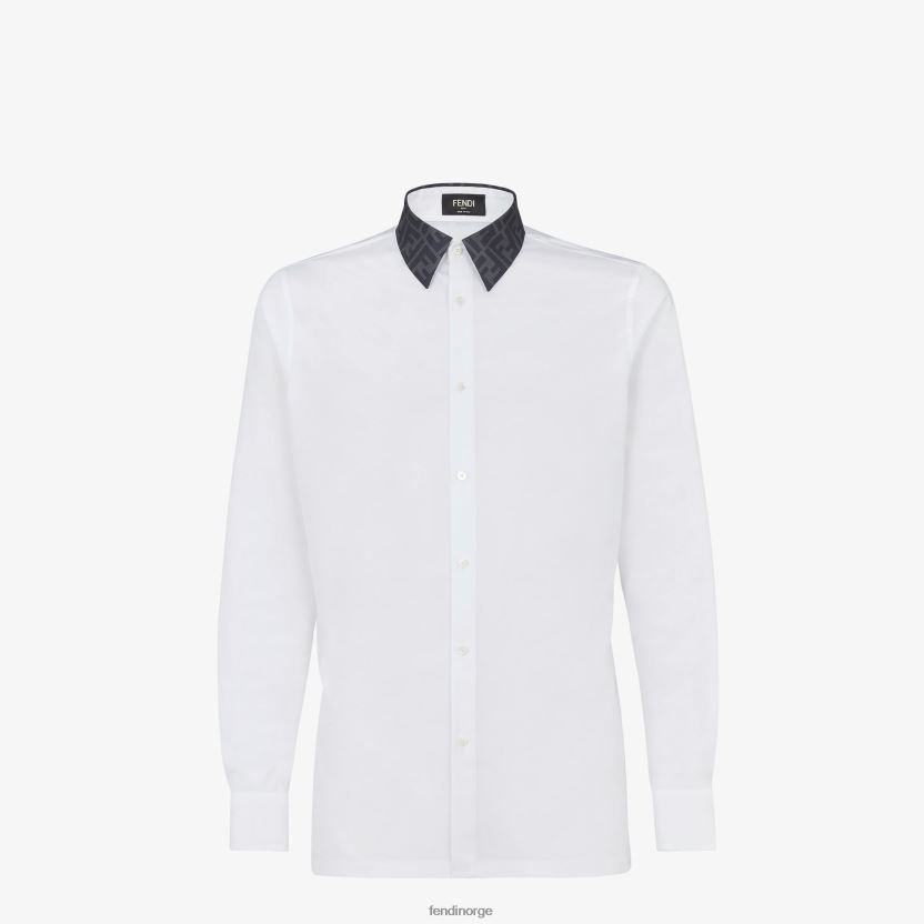 Fendi menn bomullsskjorte NXB4XN1937 hvit klær