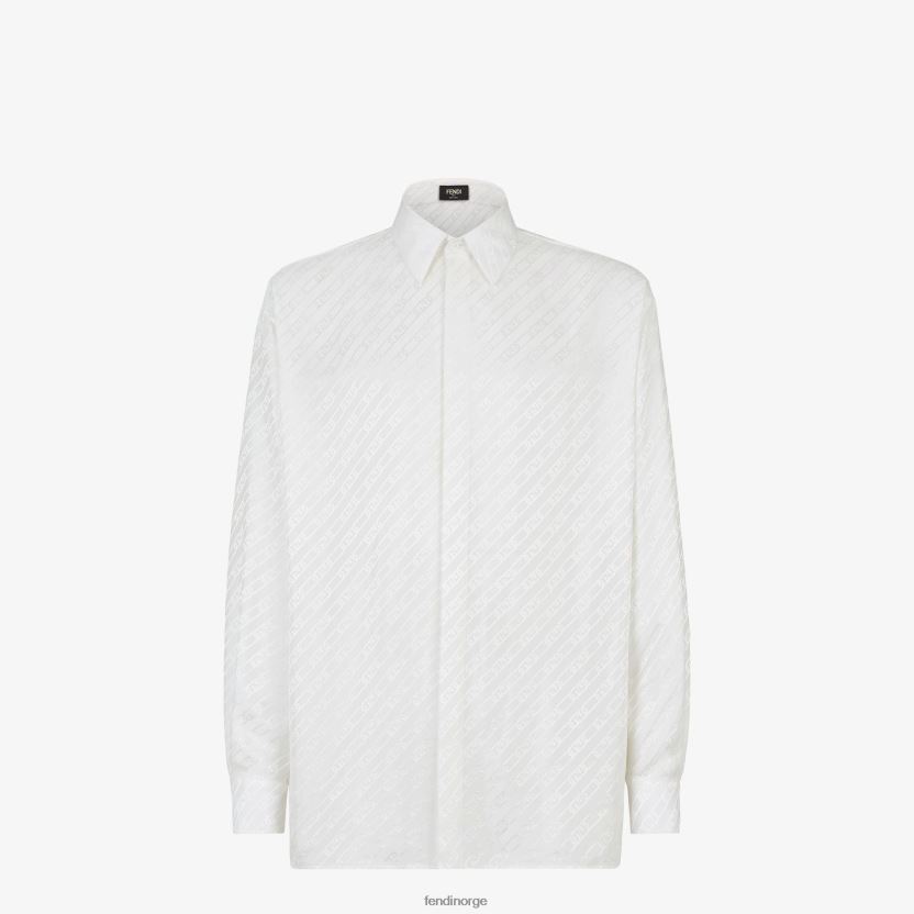 Fendi menn bomullsskjorte NXB4XN2111 hvit klær