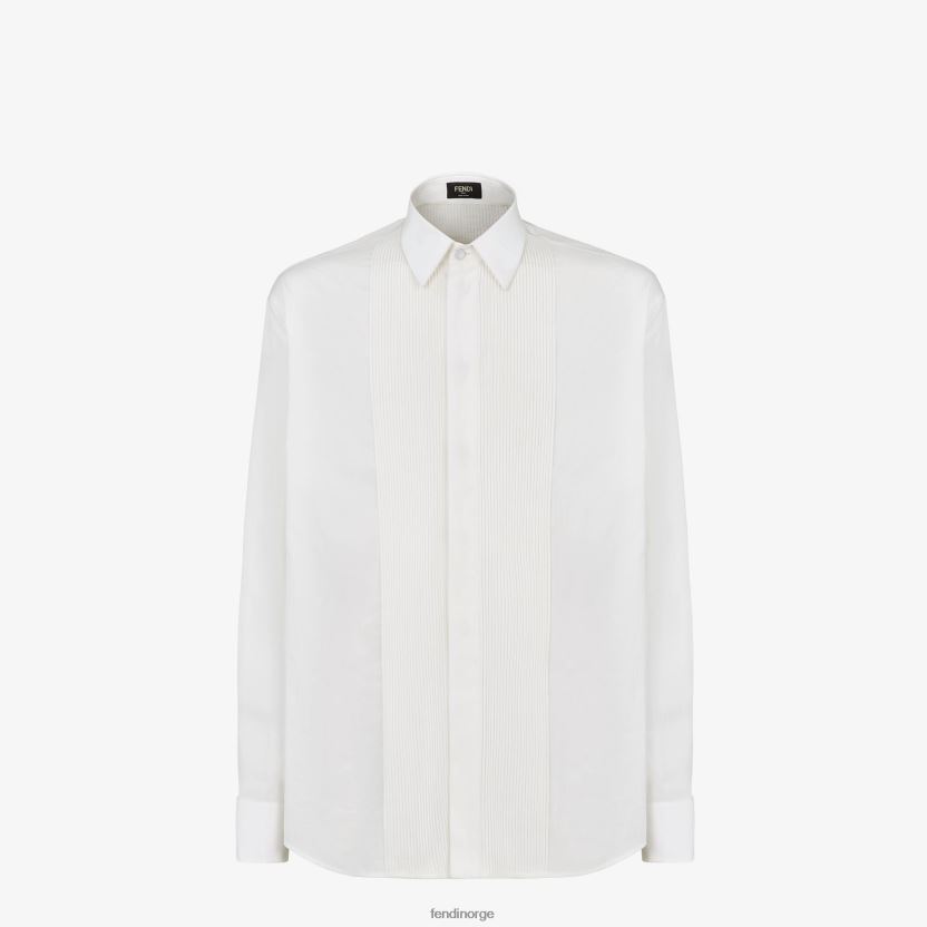 Fendi menn bomullsskjorte NXB4XN2127 hvit klær