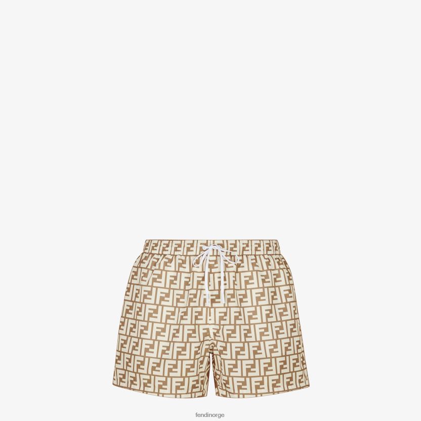 Fendi menn stoff shorts NXB4XN2136 beige klær