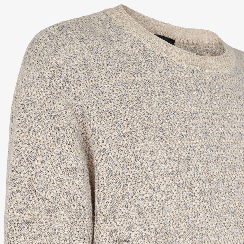 Fendi menn genser av lin, bomull og silke NXB4XN1932 grå klær