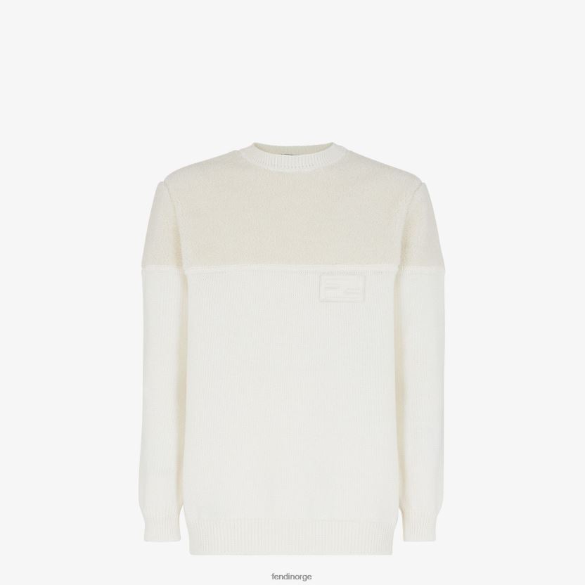 Fendi menn silke og ullgenser NXB4XN2095 hvit klær