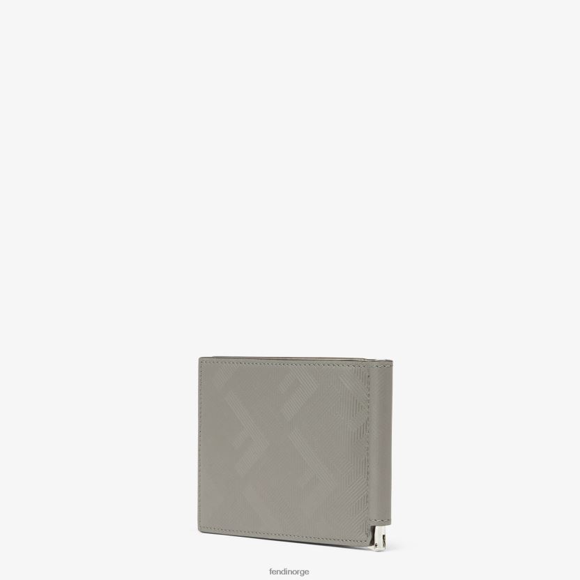 Fendi menn pengeklemme i dueskinn NXB4XN2582 grå tilbehør
