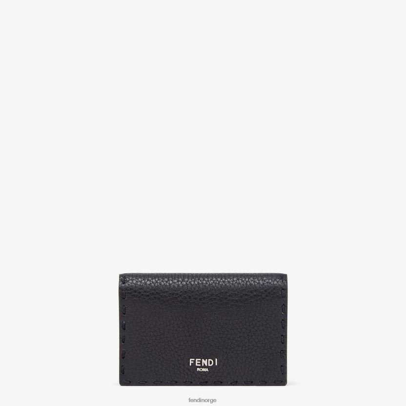 Fendi menn selleria skinnkortholder NXB4XN2607 svart tilbehør