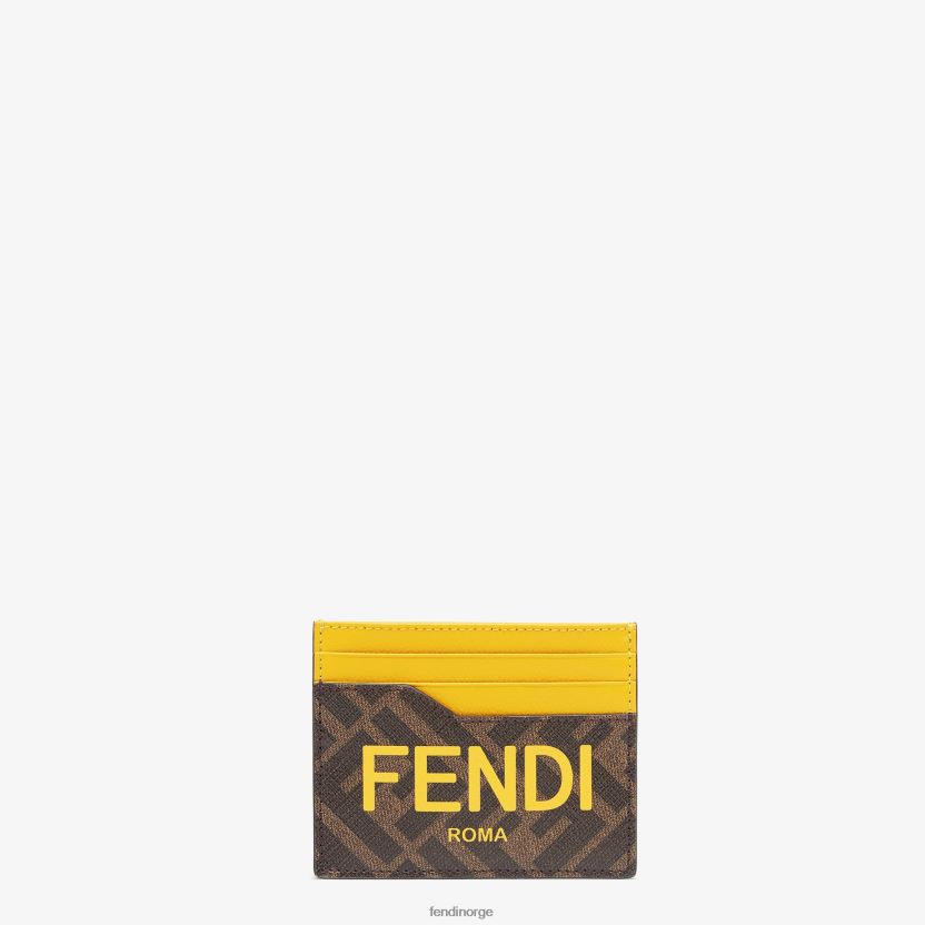 Fendi menn stoff kortholder NXB4XN2592 brun tilbehør
