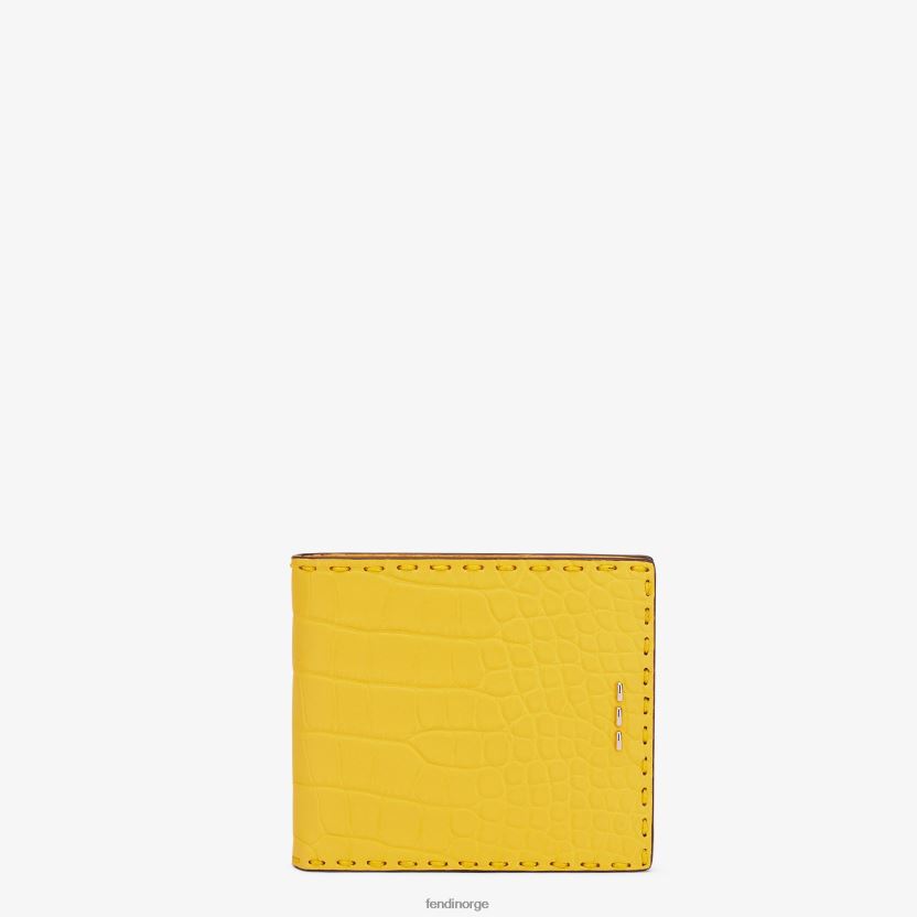 Fendi menn alligator bi-fold lommebok NXB4XN2675 mote tilbehør