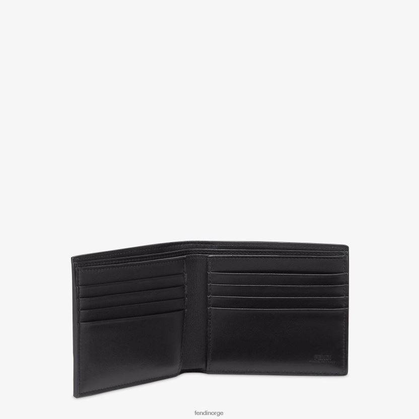 Fendi menn bifold lommebok i kaimanskinn og stoff NXB4XN2595 svart tilbehør