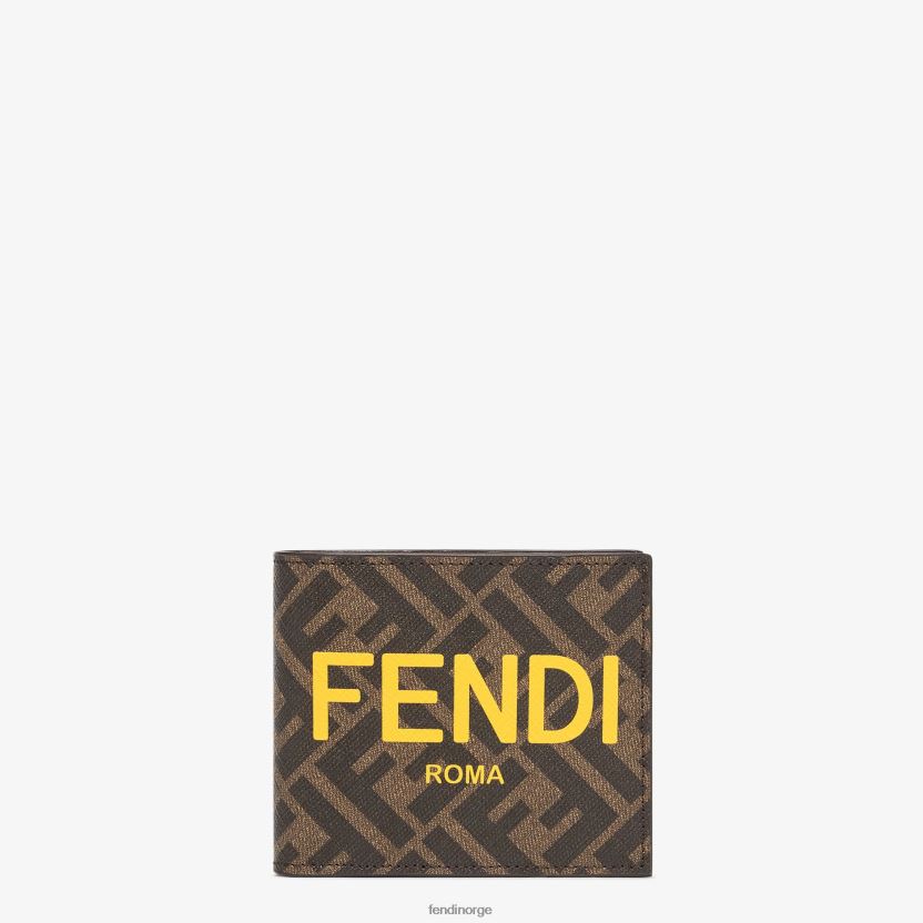 Fendi menn stoff bi-fold NXB4XN2591 brun tilbehør