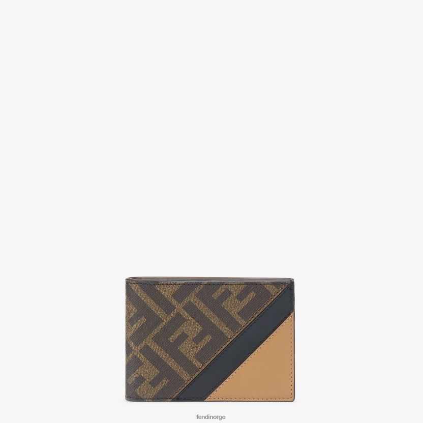 Fendi menn stoff bi-fold NXB4XN2633 brun tilbehør