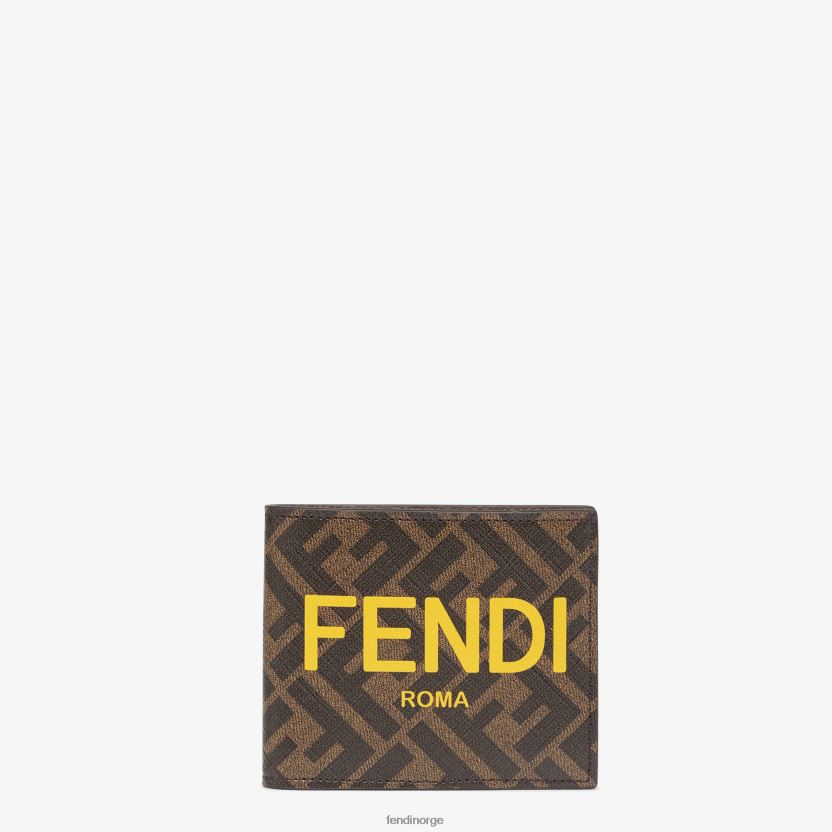 Fendi menn stoff bi-fold NXB4XN2634 brun tilbehør
