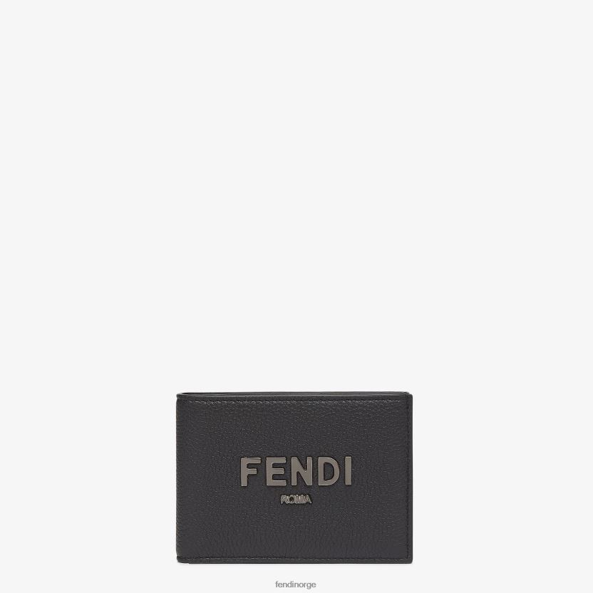 Fendi menn us dollar signatur bi-fold lommebok i skinn NXB4XN2615 svart tilbehør