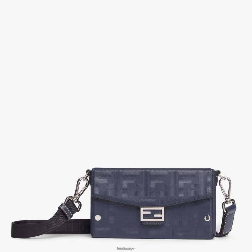 Fendi menn baguette myk baguett i skinn NXB4XN2618 blå tilbehør