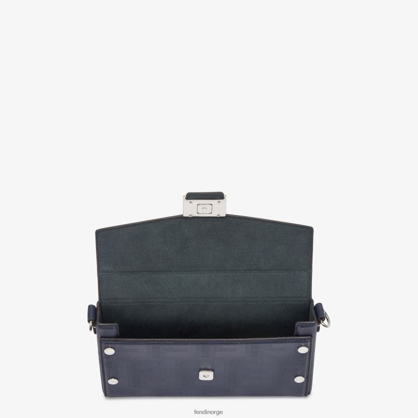 Fendi menn baguette myk baguett i skinn NXB4XN2618 blå tilbehør