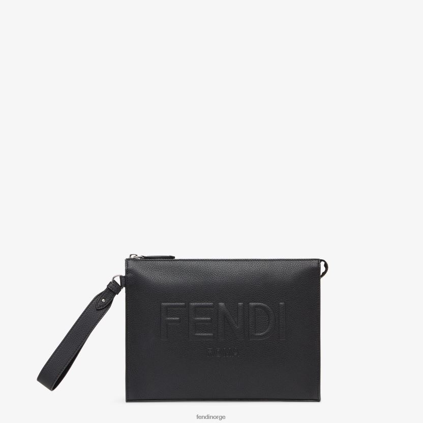 Fendi menn clutch lærveske NXB4XN1841 svart tilbehør