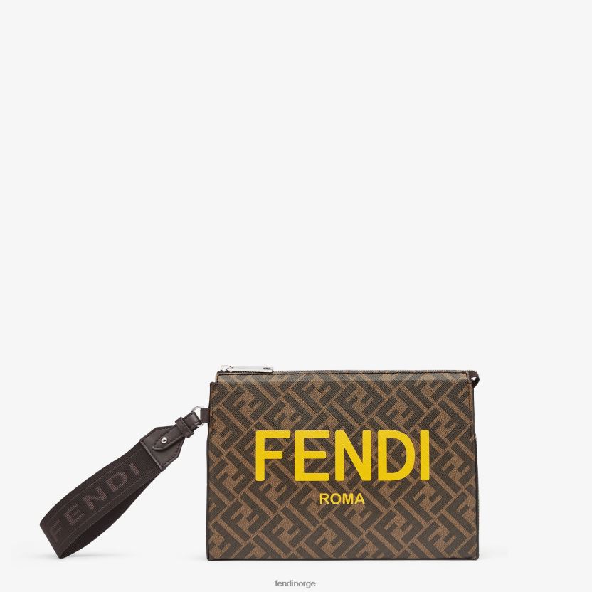 Fendi menn ff stoffveske NXB4XN2636 brun tilbehør