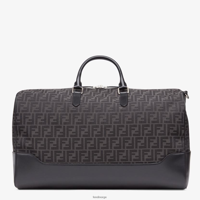 Fendi menn ff stor veske i jacquardstoff NXB4XN1845 grå tilbehør